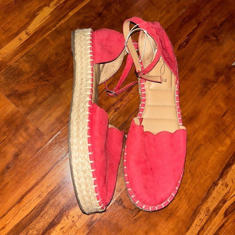 NWOT Joie Cruz scalloped espadrille memory foam Sandals - Picture 2 of 4